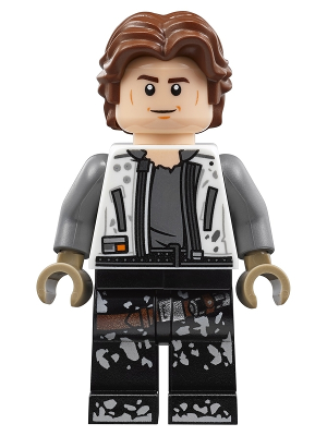 LEGO Minifigure -- Han Solo, White Jacket, Black Legs with Dirt Stains-Star Wars / Star Wars Solo -- sw0915 -- Creative Brick Builders